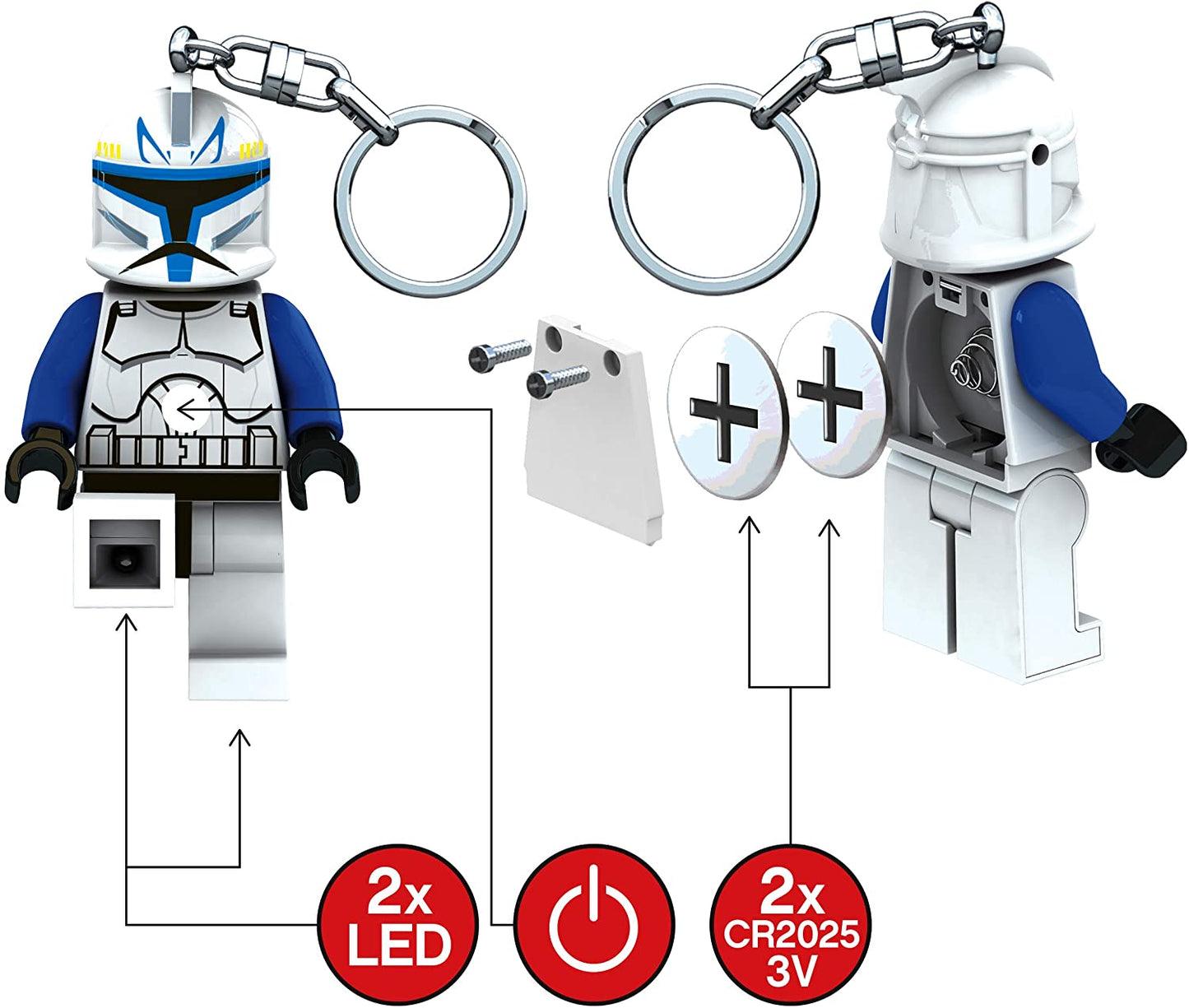 42 LEGO Portachiavi Led - Star Wars - Capitano Rex