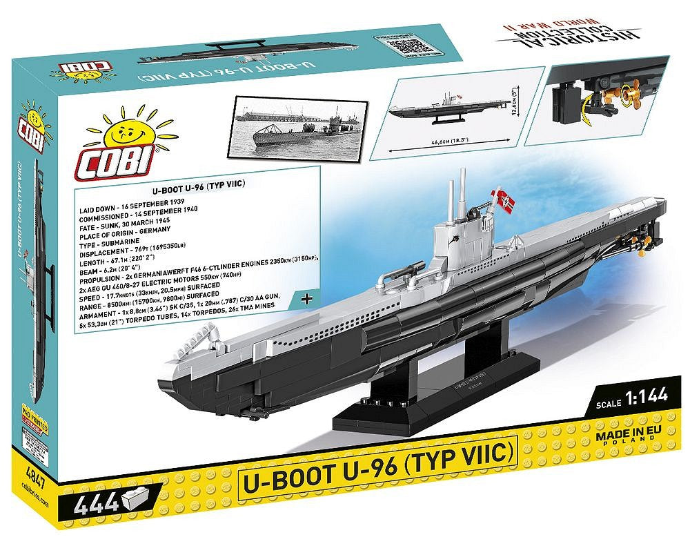 4847 COBI Historical Collection - World War II - U-Boot U-96 Typ VIIC