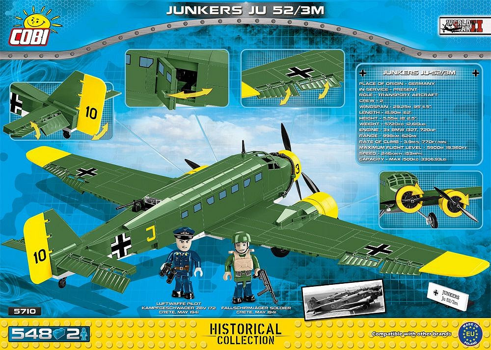 5710 COBI Historical Collection - World War II - Junkers Ju52/3m