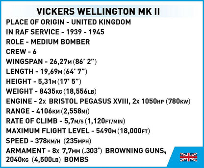 5723 COBI Historical Collection - World War II - Vickers Wellington Mk.II