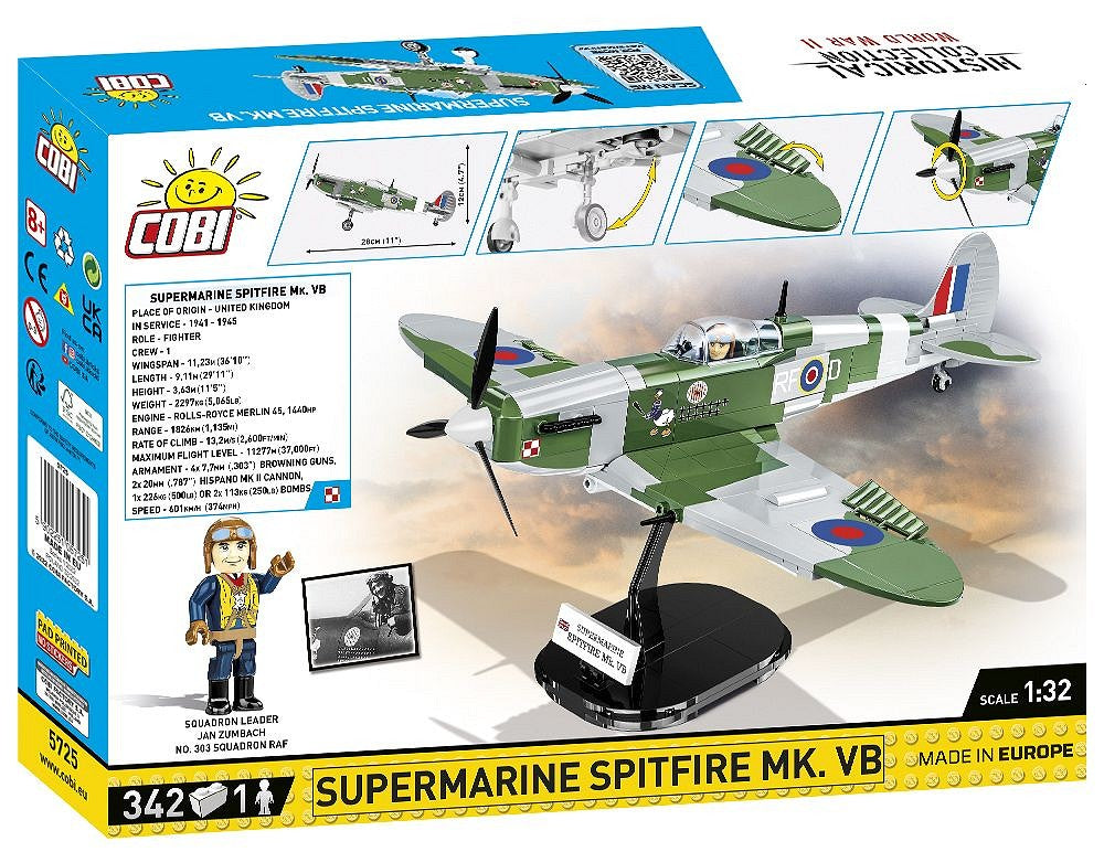 5725 COBI Historical Collection - World War II - Supermarine Spitfire Mk.VB