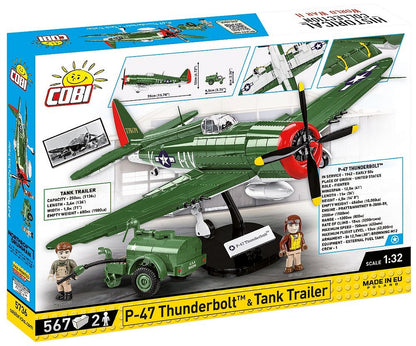 5736 COBI Historical Collection - World War II - P-47 Thunderbolt & Tank Trailer - Edizione Executive