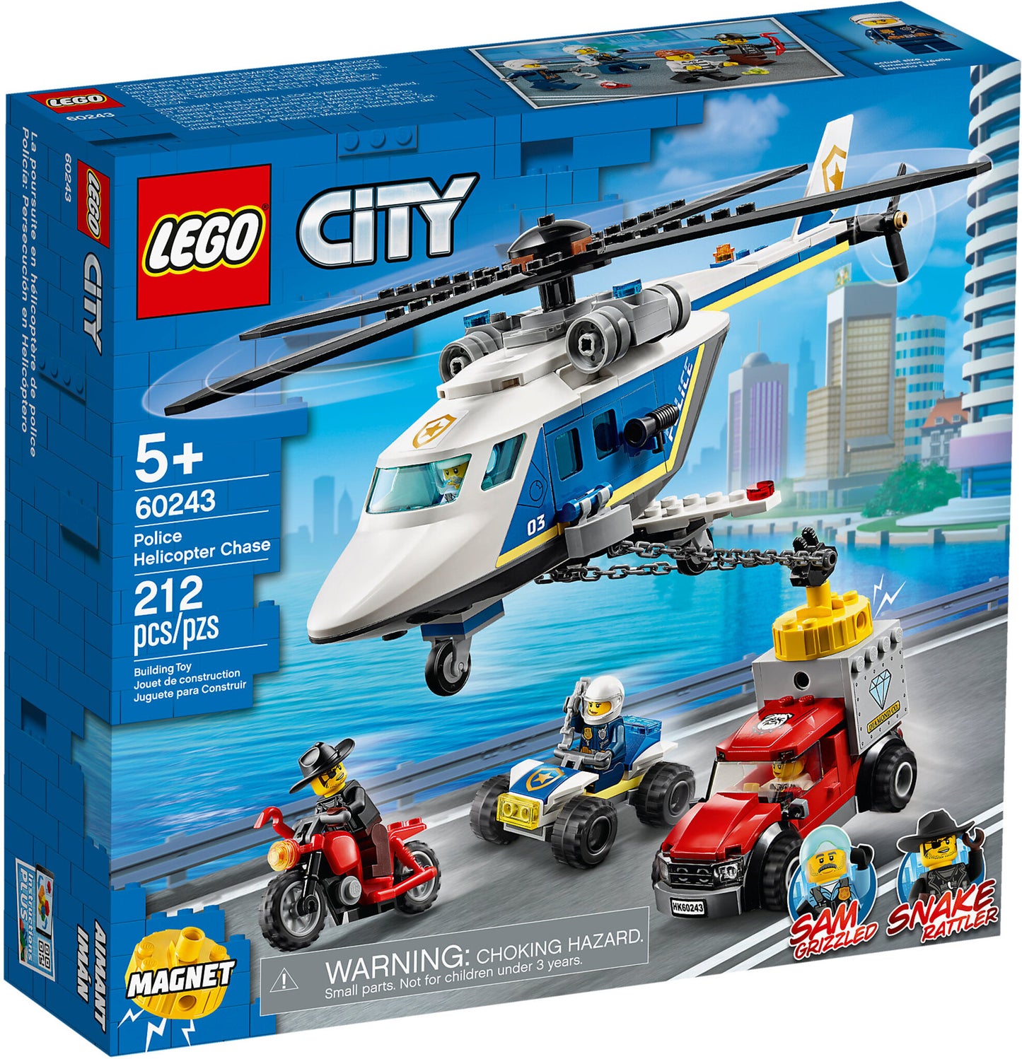 60243 LEGO City - Inseguimento Sull'elicottero Della Polizia