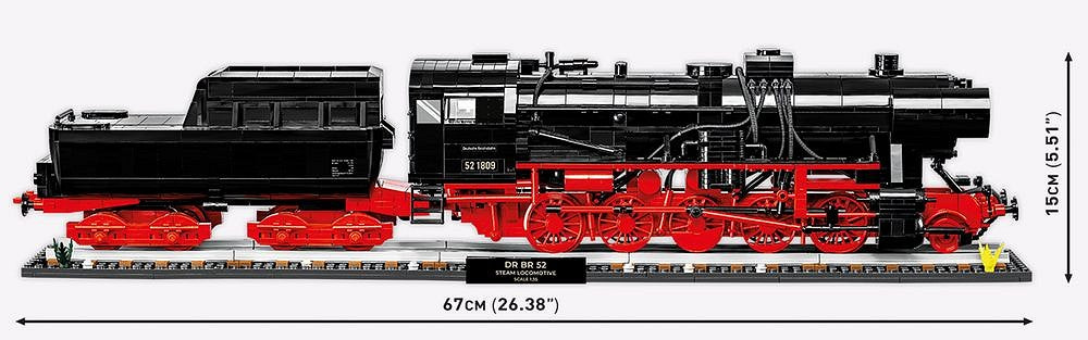 6280 COBI Historical Collection - Trains - DR BR 52 Steam Locomotive 2in1 - Executive Edition