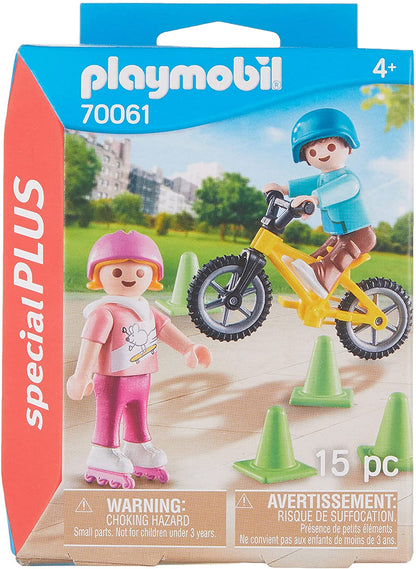 70061 PLAYMOBIL Bambini con Pattini e BMX