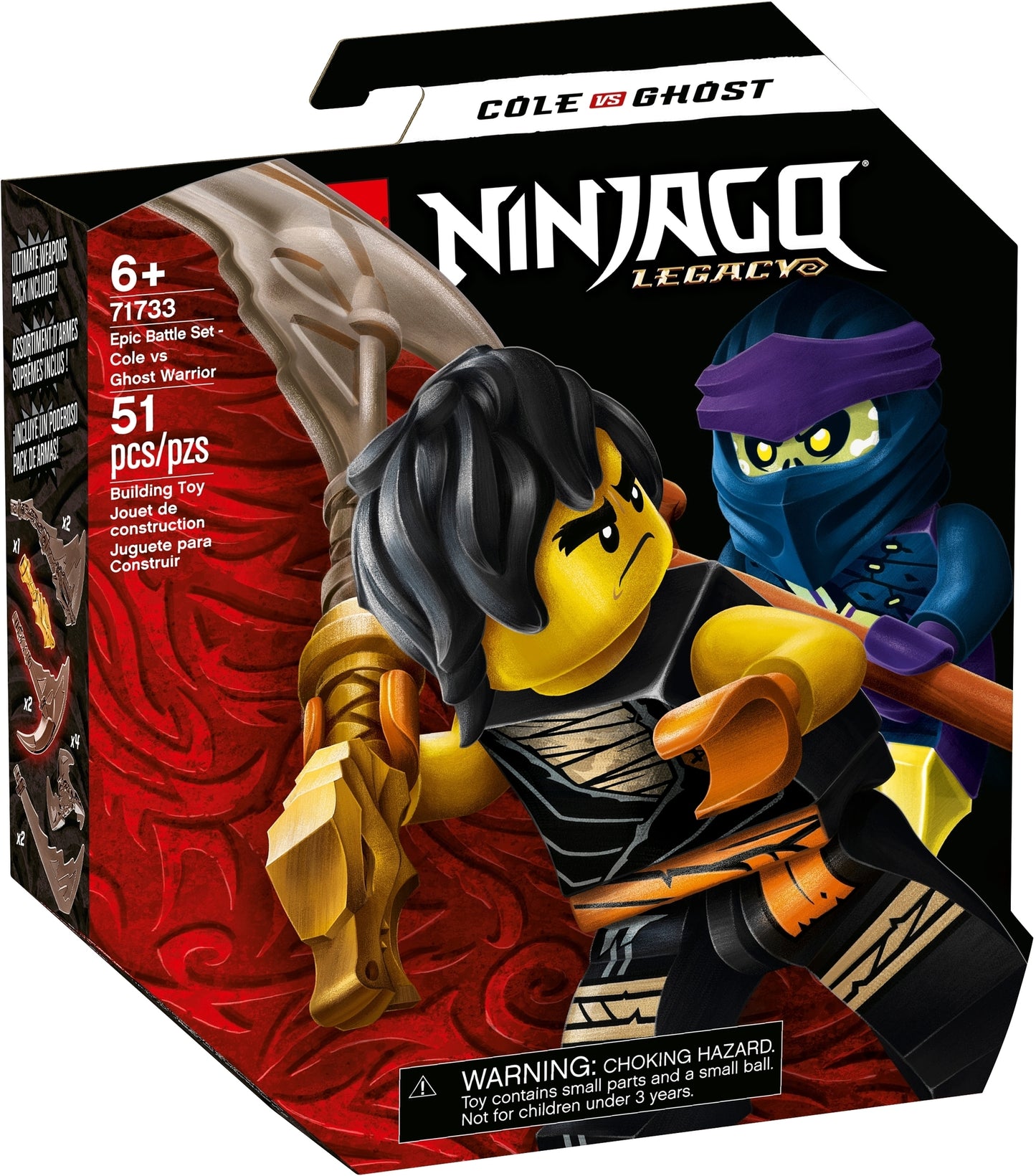 71733 LEGO Ninjago - Battaglia Epica - Cole Vs Guerriero Fantasma