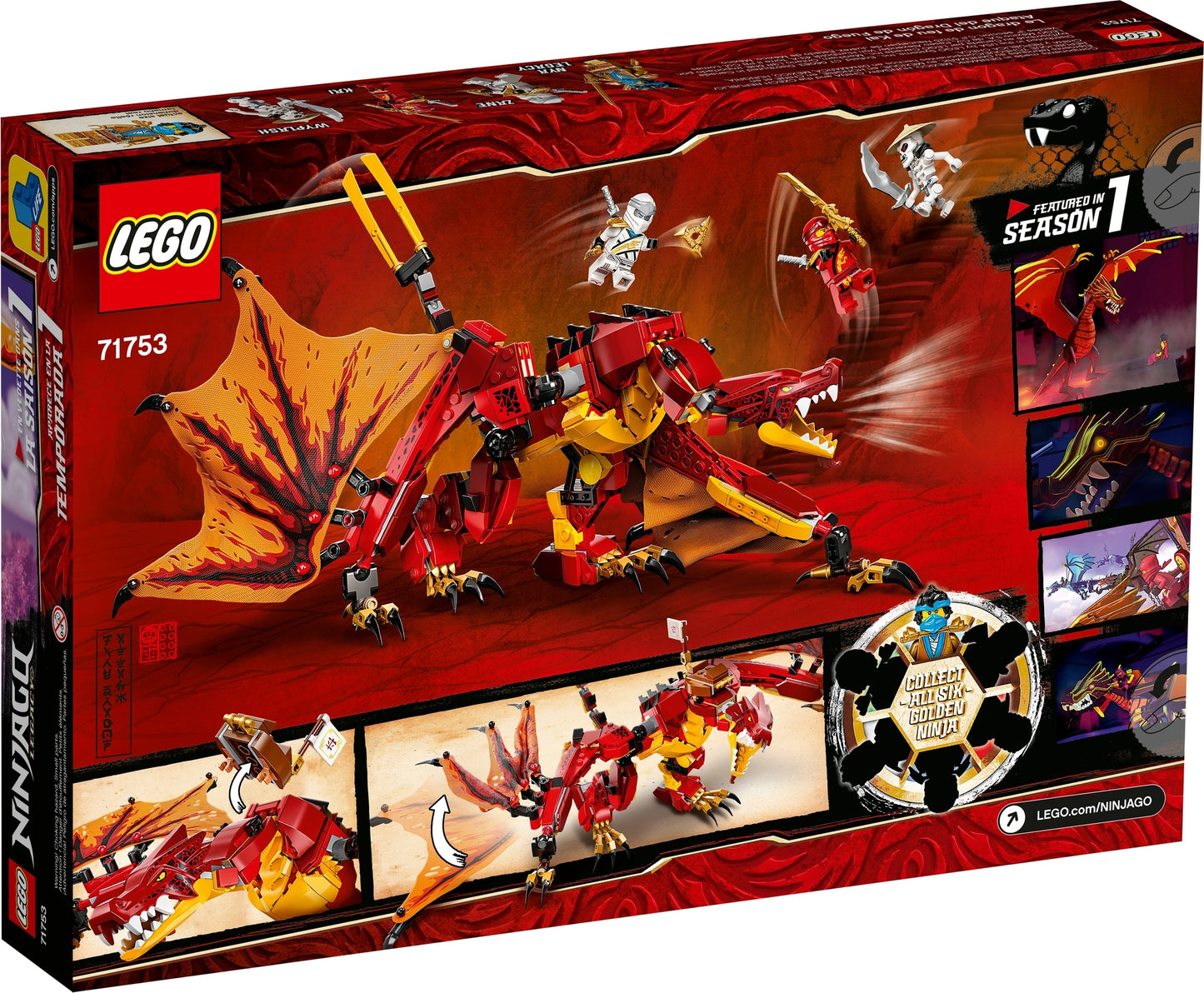 71753 LEGO Ninjago - L'attacco del Dragone del Fuoco