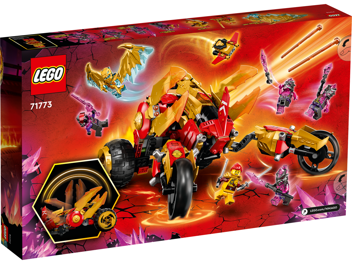 71773 LEGO Ninjago - Raider-drago d’oro di Kai