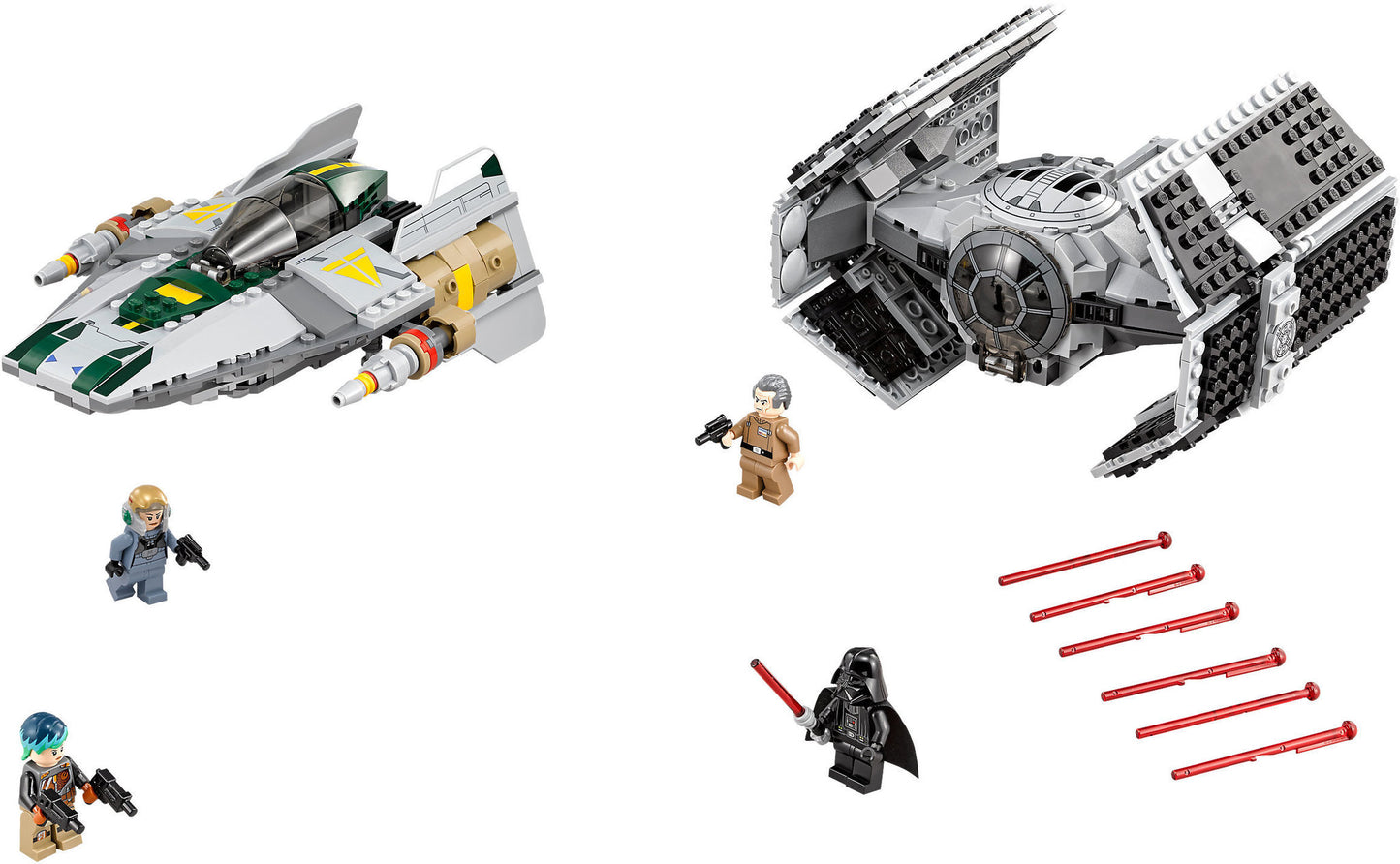 75150 LEGO Star Wars - Tie Advanced Di Vader Contro A Wing Starfighter