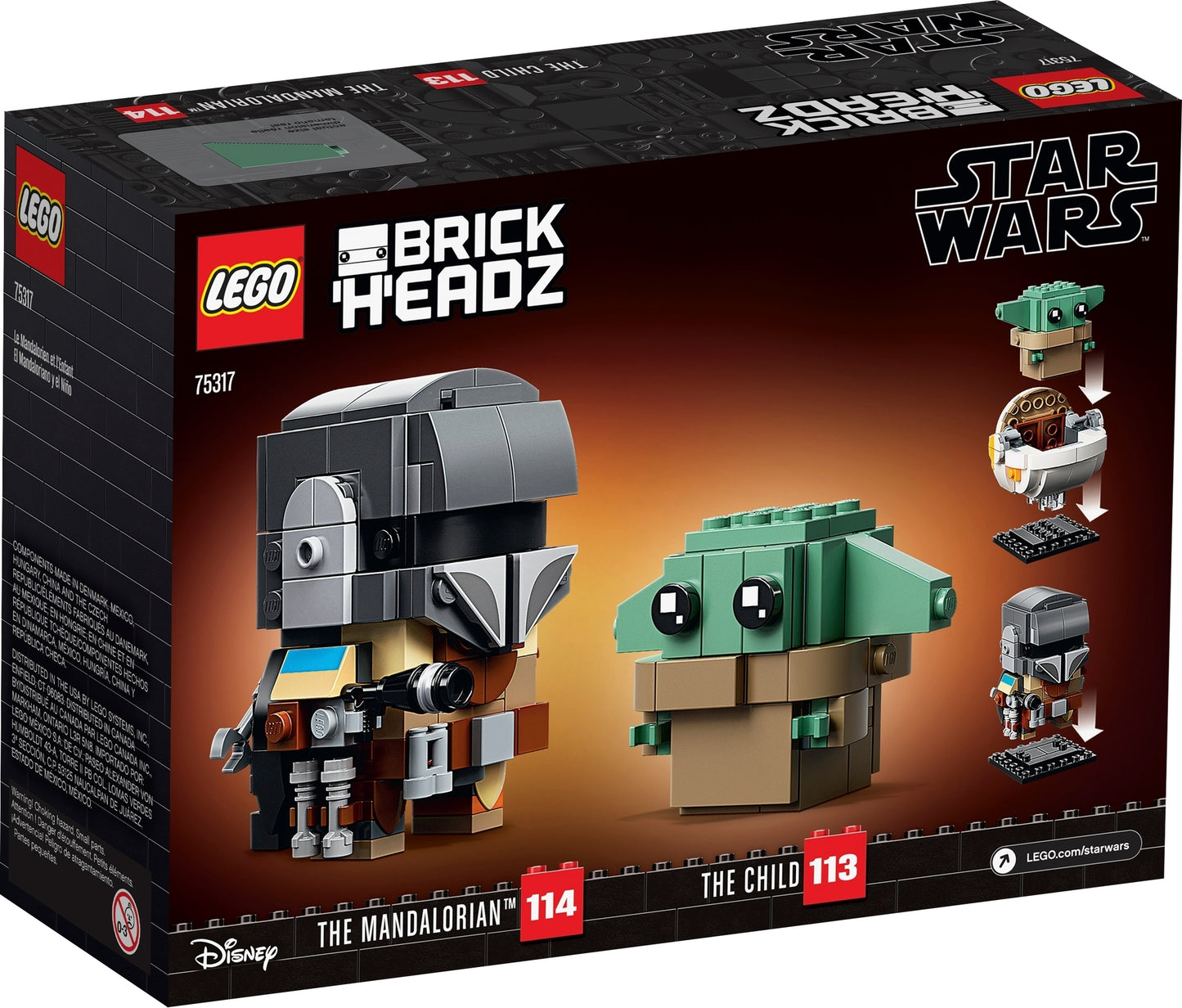 75317 LEGO Brickheadz - Il Mandaloriano e Il Bambino