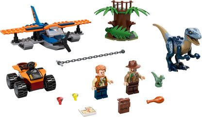 75942 LEGO Jurassic World - Velociraptor: Salvataggio in Biplano