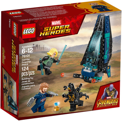 76101 LEGO Marvel Super Heroes - L'attacco Della Dropship Degli Outrider