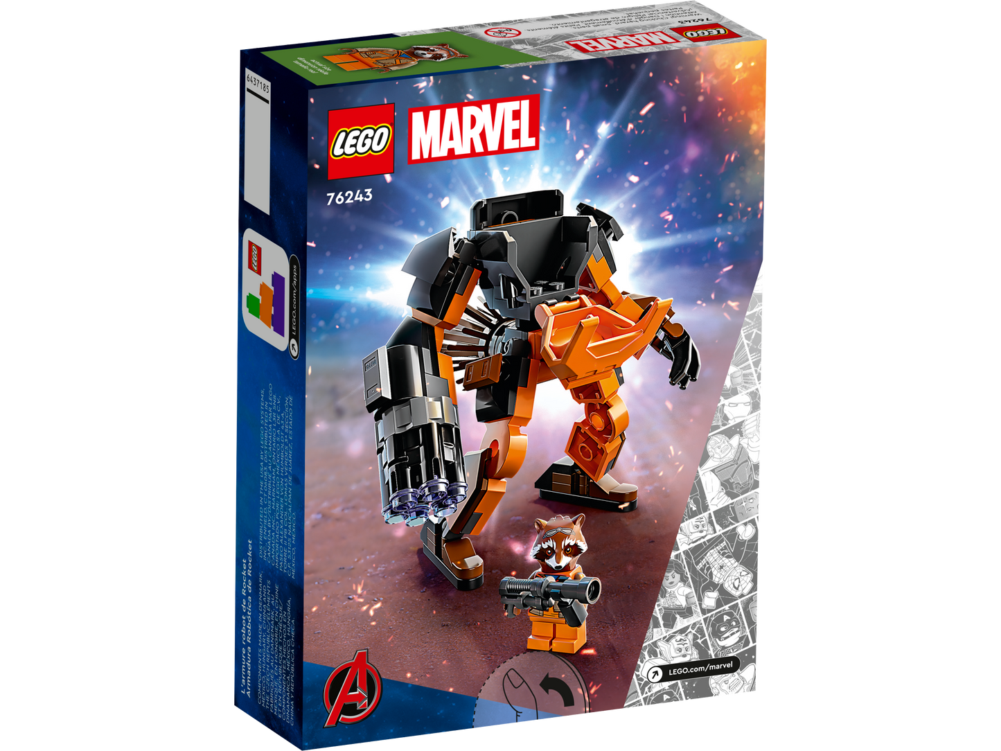 76243 LEGO Marvel Super Heroes - Armatura Mech Rocket