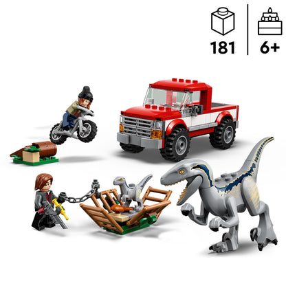 76946 LEGO Jurassic World - La cattura dei Velociraptor Blue e Beta