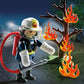9093 PLAYMOBIL Pompiere con Albero in Fiamme