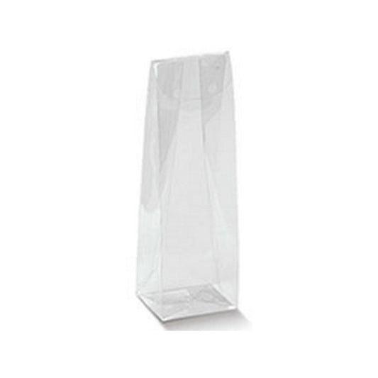 Sacchetto Cellophane fondo largo con carta bianca - cm 12+7x37