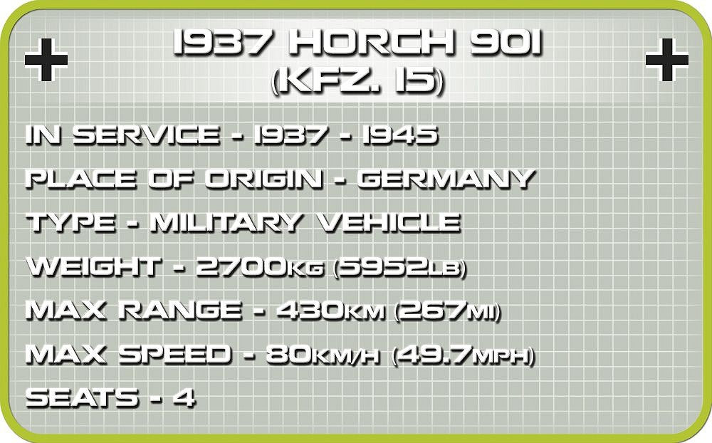 2405 COBI Historical Collection - World War II - 1937 Horch 901 kfz.15